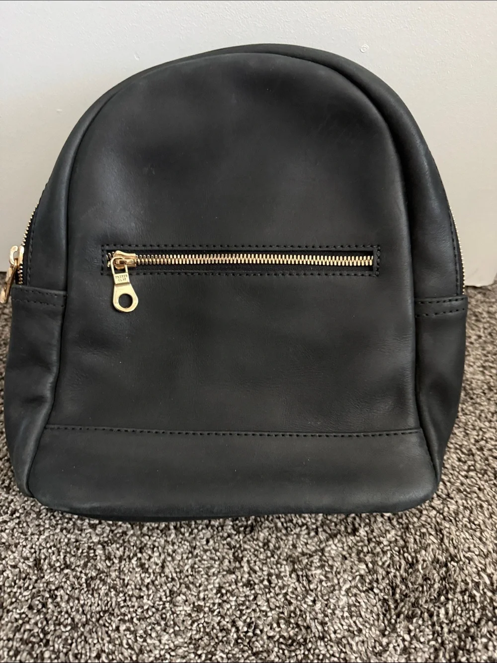 Parker Clay Ella Black Premium Leather Mini Backpack